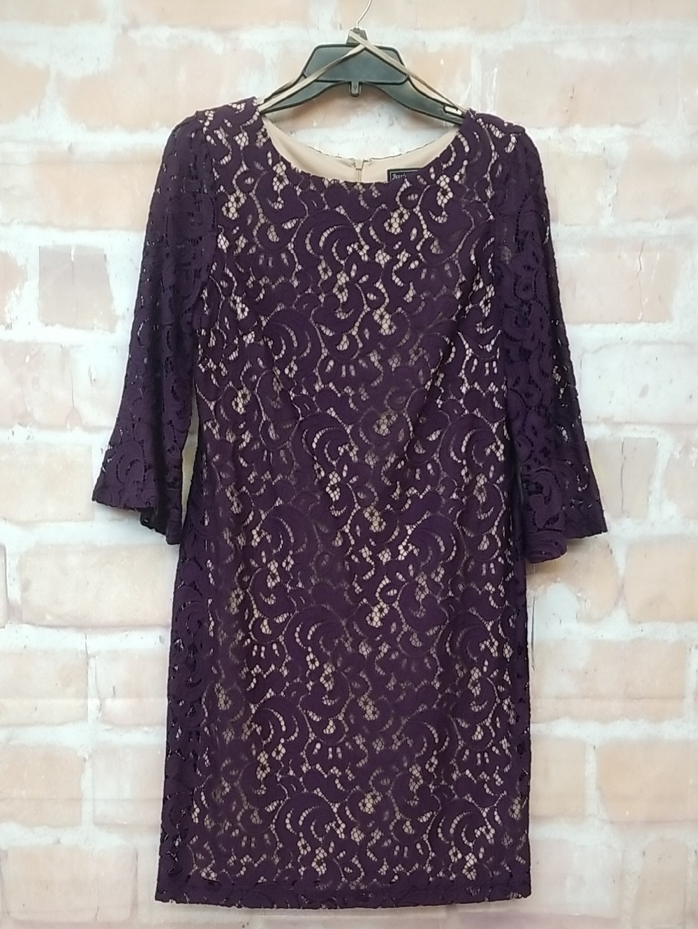 NWT Jessica Howard Purple Lace Shift Dress Size 10P